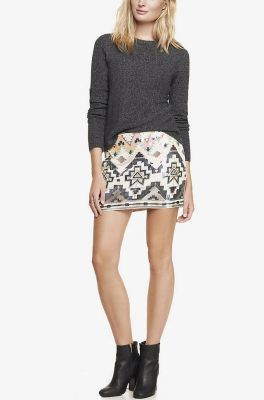 Sequin Embellished Mini Skirt