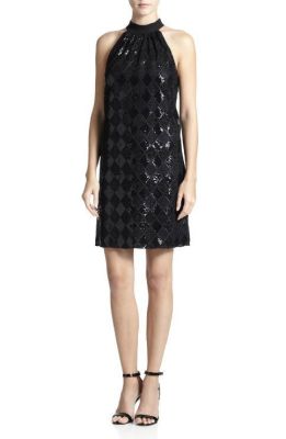 Sequined Diamond-Lace Dress