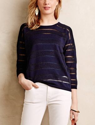 Sheer Stripe Pullover