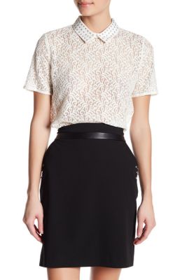 Short Sleeve Crochet Shirt