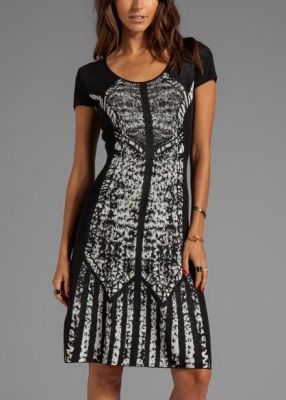 short sleeve printed dress