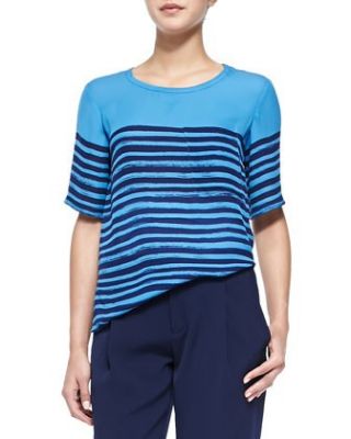 Short-Sleeve Tee W/ Marker Stripes