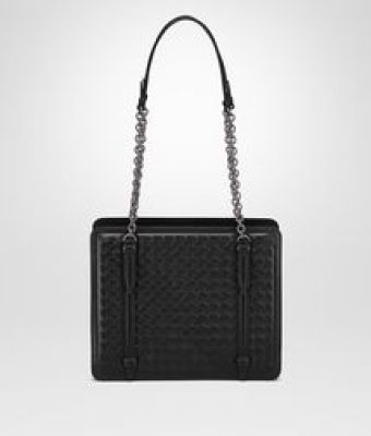 Shoulder Bag In Nero Intrecciato Nappa
