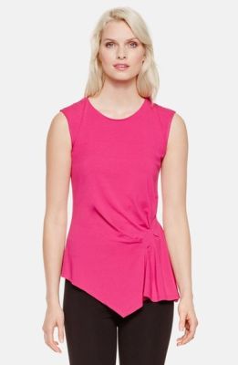Side Pleat Asymmetrical Top