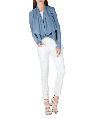 Sienna Leather Draped Jacket