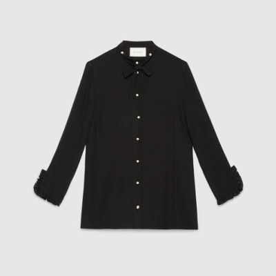 Silk button-down shirt in Purple