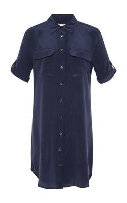 Silk Signature Shirt Dress