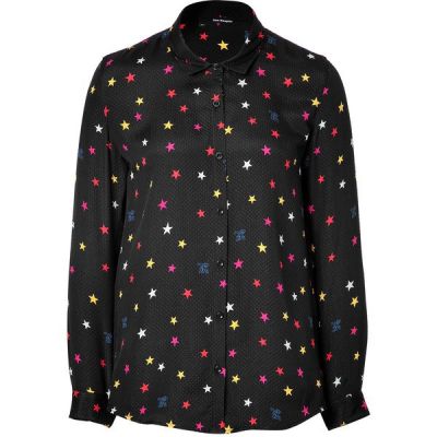 Silk Star Print Shirt