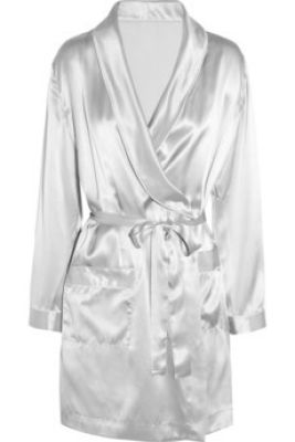 Silk-satin robe