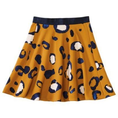Silky Animal Print Skirt
