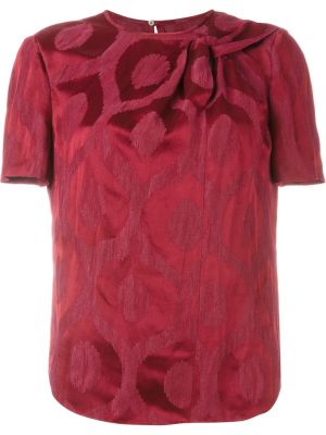 Silway knotted satin-jacquard blouse