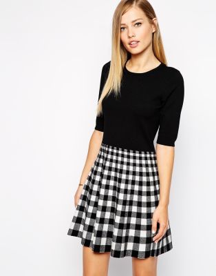 Skater Dress in Check