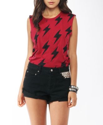 Sleeveless Lightning Bolt Tee