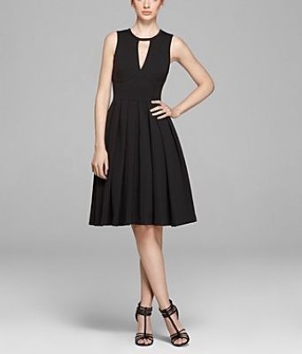 Sleeveless Peek-a-Boo Keyhole Bodice Dress