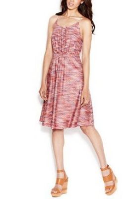 Sleeveless Printed Chain-Strap Dress 