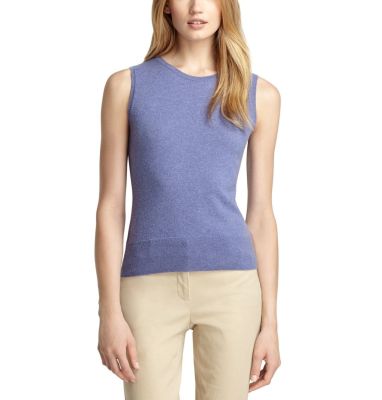 Sleeveless Shell Cashmere Sweater