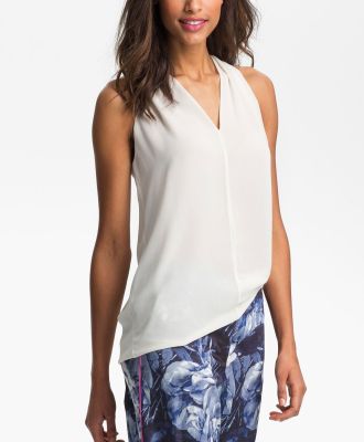 Sleeveless V-Neck Blouse