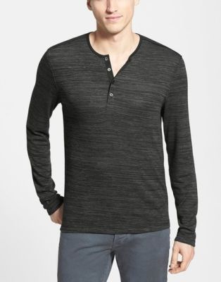 Slim Fit Long Sleeve Stripe Henley