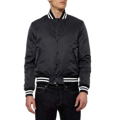 Slim-Fit Quilted Varsity Jacket
