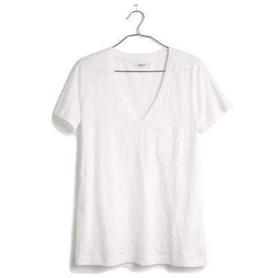 Slub V-Neck Pocket Tee
