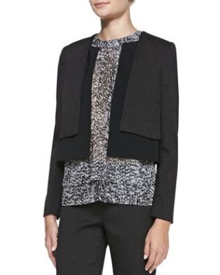 Smooth/Textured Layered Jacket