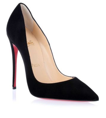 So Kate 120 black suede pump