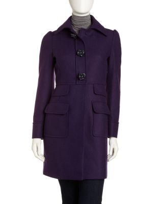 Solid Tweed Coat