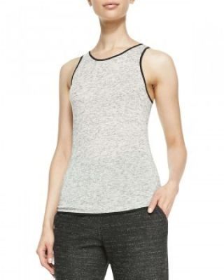 Spine Solid-Trim Slub Tank