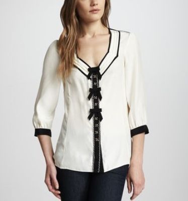 Splendor Bow-Front Blouse (Sleeveless)
