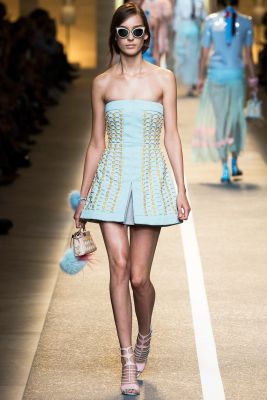 Spring 2015 Strapless Embellished Dress