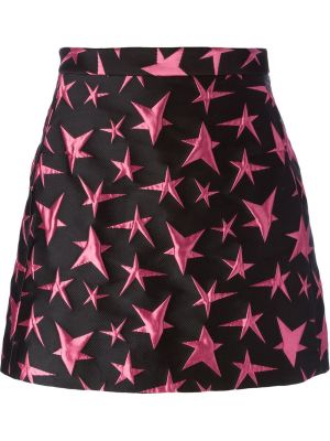 star embroidered mini skirt