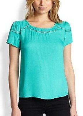 Stella Crochet-Trim Blouse