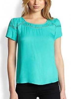 Stella Crochet-Trim Blouse