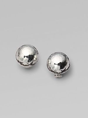 Sterling Silver Button Earrings