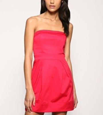 Strapless Mini Tulip Dress