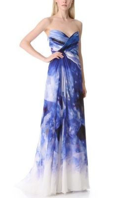 Strapless Ruched Gown