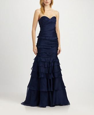 Strapless Silk Organza Gown