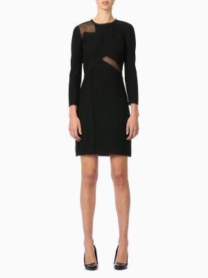 Stretch Viscose Canvas Long Sleeve Day Dress