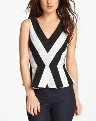 Stripe Peplum Top