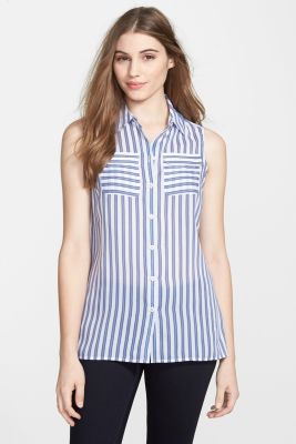 Stripe Sleeveless Shirt