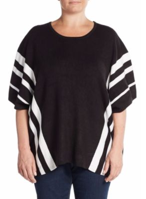 Striped Poncho Top