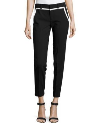 Striped-Trim Pants