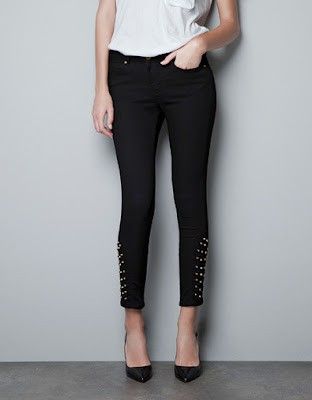 Studded Hem Trousers