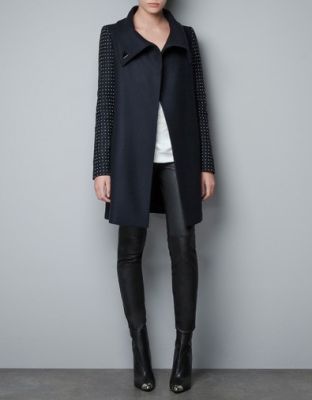 Studded Sleeve Coat