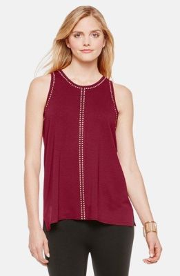 Studded Sleeveless Knit Top