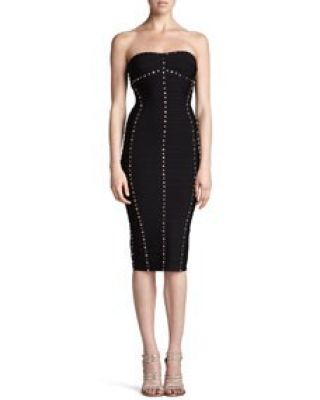 Studded Strapless Dress
