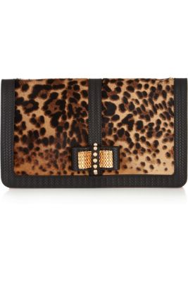 Sweet Charity Calf Hair And Leather Clutch