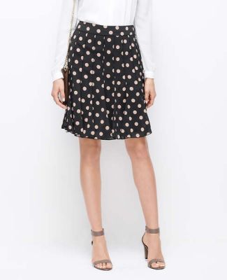 Talitha Polka Dot Pleated Flounce Skirt