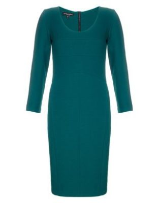 Teal Scoop Neck Dress