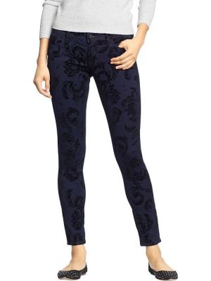 The Rockstar Mid-Rise Flocked-Print Jeans